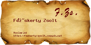 Fáskerty Zsolt névjegykártya