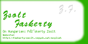 zsolt faskerty business card